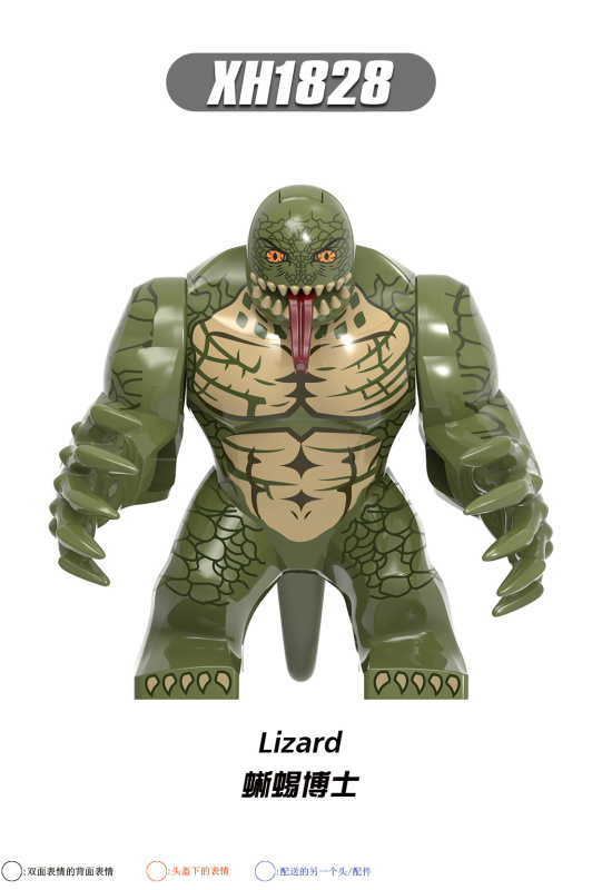 XH1828 Marvel Lizard Action Figure Building Blocks Kids Toys