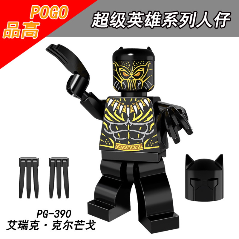 PG8100 Movie Super Hero Harley Quinn Batman Banshee Erik Killmonger Bane Black Panther Action Figure Building Blocks Kids Toys