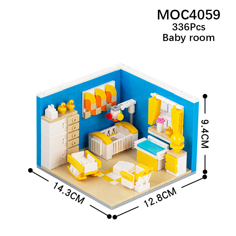 MOC4059 City Series Baby RoomBuilding Blocks Bricks Kids Toys for Children Gift MOC Parts