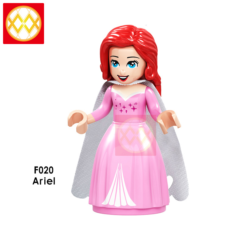 F018-025 Elsa Anna Ariel Aurora Maleficent Ursula Anna Eric Building Blocks Kids Toys