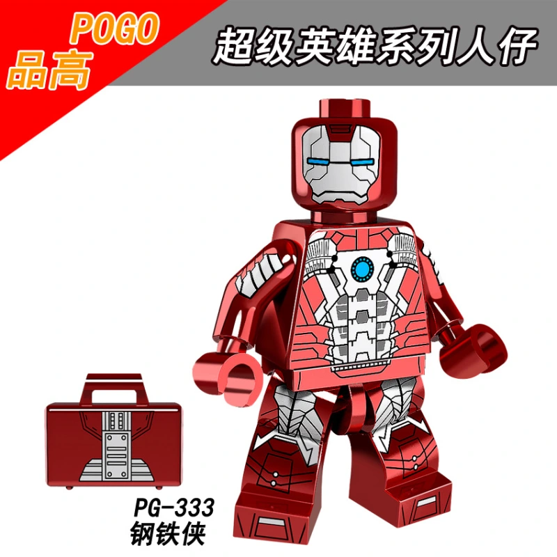 PG8105 Movie Super Hero The Flash Punisher Iron Man Danielle Cage Parallax Wolverine Action Figure Building Blocks Kids Toys