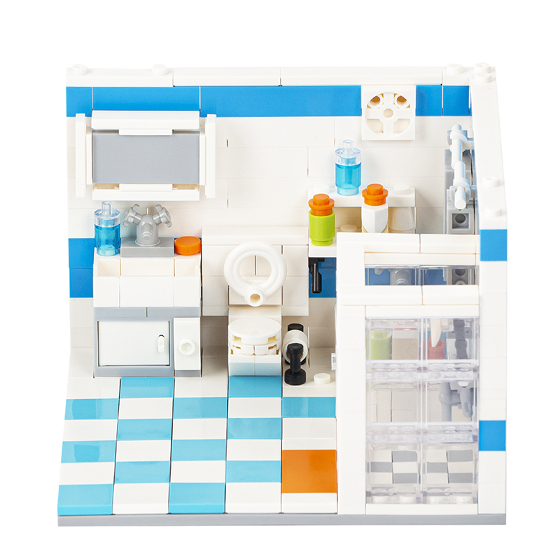 MOC4046 City Series Bathroom Scene Building Blocks Bricks Kids Toys for Children Gift MOC Parts