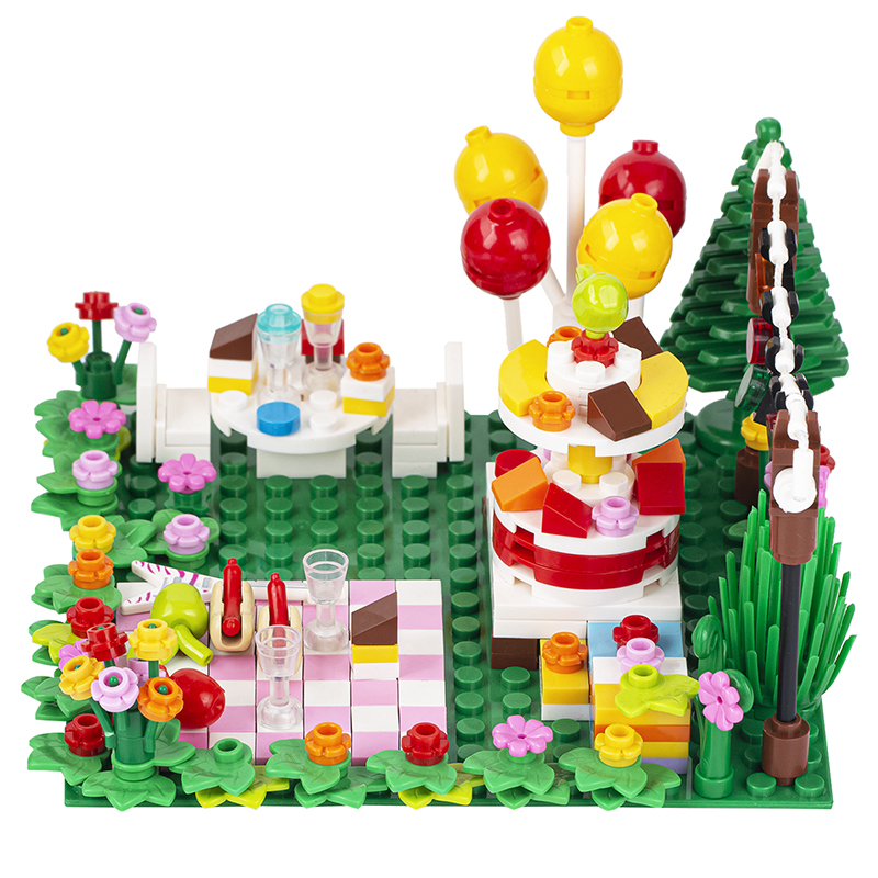 MOC4039 City Birthday Party Scene Buildig Blocks Bricks Kids Toys for Children Gift MOC
