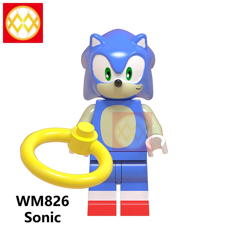 WM6043 Super Sonic Shadow Anime Movie Sonic Knuckles Action Pop Figures Doll Building Blocks Christmas Gift Toys For Children