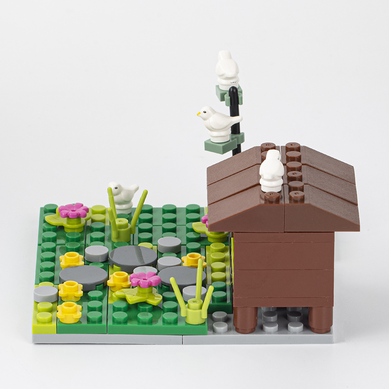 MOC0060 Farm Series Aviary Accessories Home Decoration Building Blocks Bricks Kids Toys for Children Gift MOC Parts