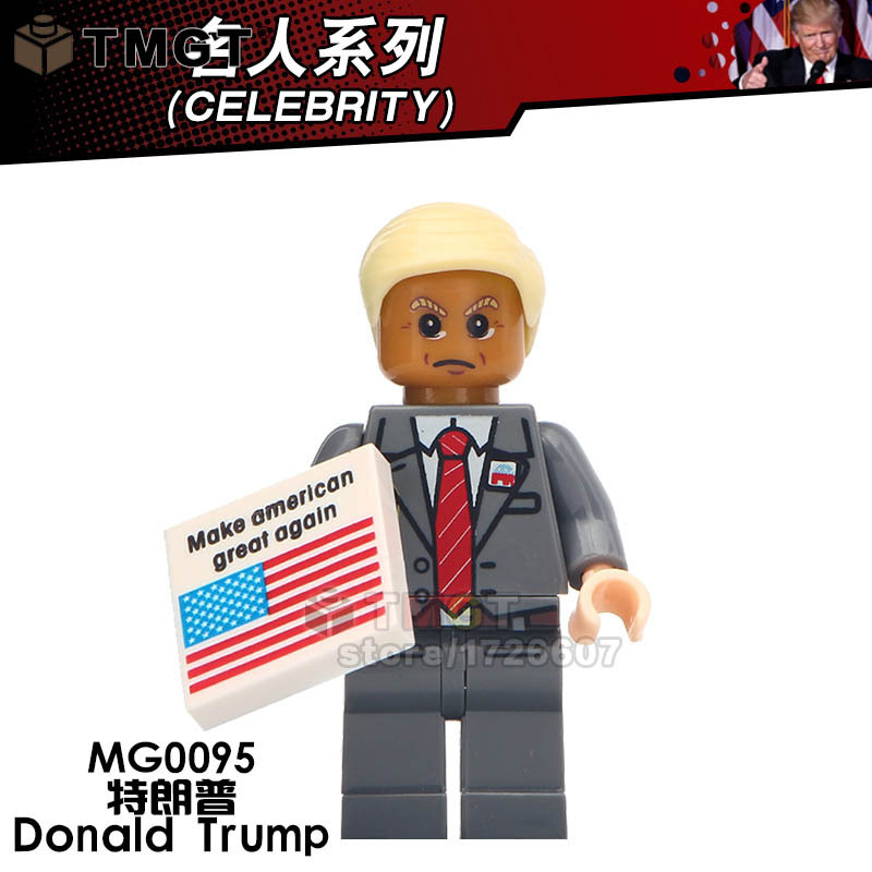 MG0095 Trump Former American President MG0096 Hillary Mini Action Figures Building Blocks Toys