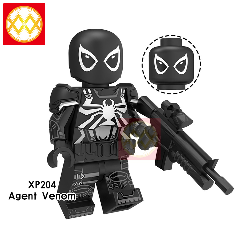 KT1028 Agent Venom Spider-Man Mysterio Super Hero Series Far From Home Movie Character Building Blocks Kids Toys