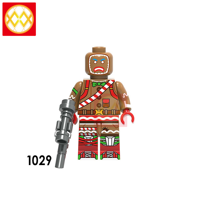 X0228 Fighting Hound, Red Knight, Cupid, Lake of War Gingerbread Man, Viking Warrior, Building Blocks Kids Toys