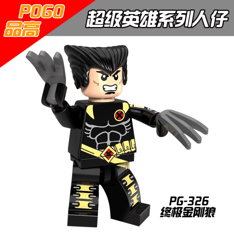 PG8098 Movie Super Hero Cyclops Longshot Wolverine Rogue Jean Grey Beast Action Figure Building Blocks Kids Toys