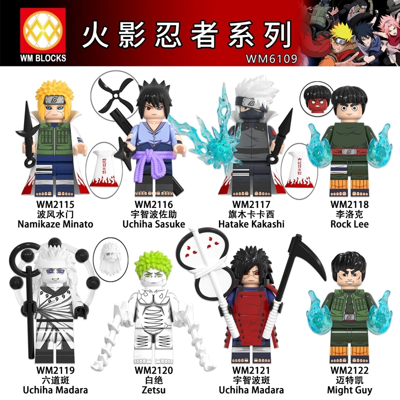 WM6109 New WM Blocks New Japanese Anime NARUT0 Yahiko Hoshigaki Kisame Konan Itachi oys For kids Doll