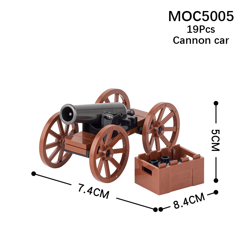 MOC5005 Military Series cannon car Building Blocks Bricks Kids Toys for Children Gift MOC Parts