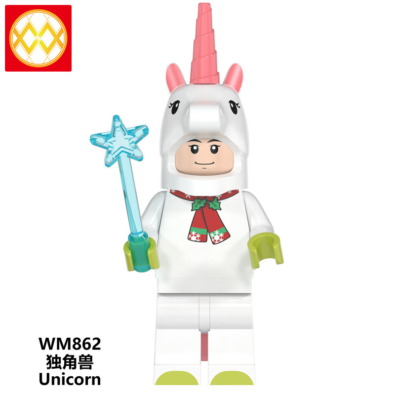 WM6077 Christmas Series Building Blocks Gizmo Stripe Stay Puft Unicorn Alien Woody Ducky Cartoon Action Figures Toys For Kids