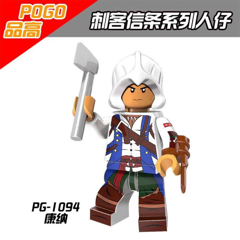 PG8086 Game Series Assassin's Creed Arno Evie Frye Aveline Connor Shay Edward Jacob Frye Adéwalé Action Figure Building Blocks Kids Toys