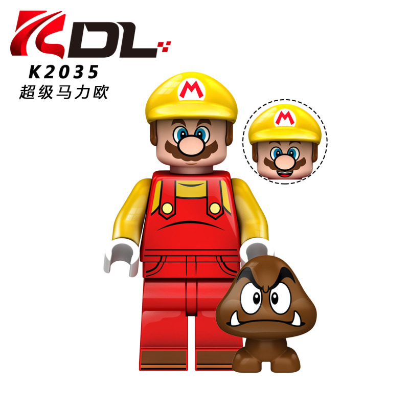 KDL805 Super Mario Luigi Wario Waluigi Mario Bros Hot Sale Game Figures Birthday Gifts Building Blocks Kids Toys