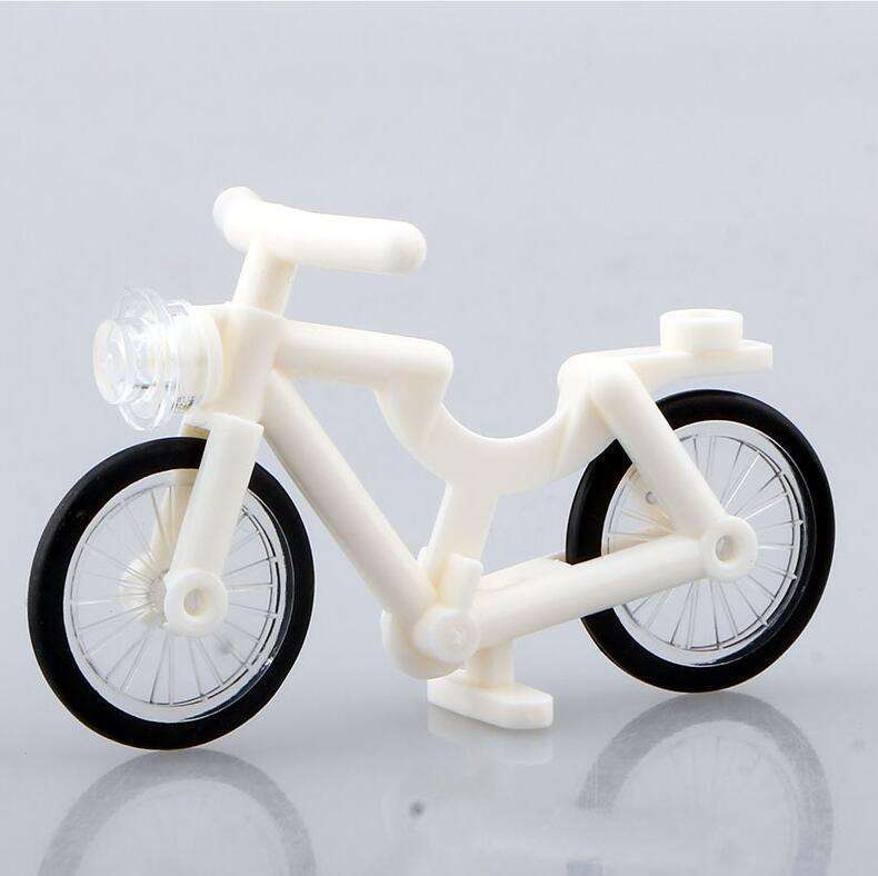 PG8015 Accessories White orange yellow pink black green blue red bicycle Building Blocks Bricks Toys For Children