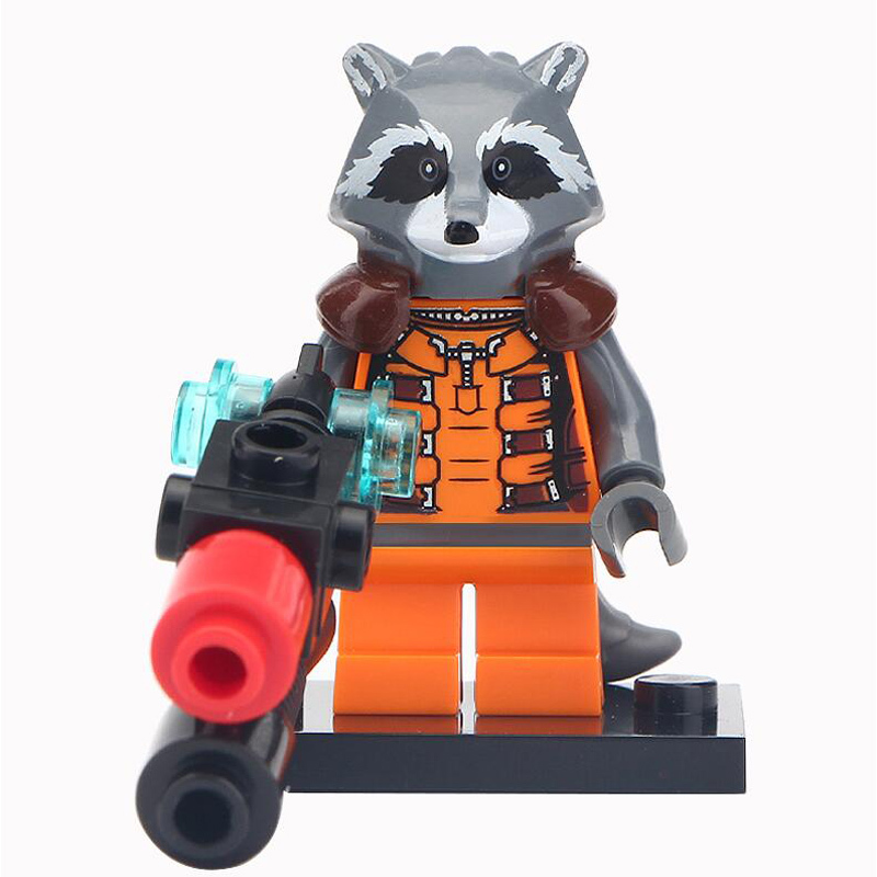 WM284 Marvel Super Hero Rocket Raccoon Action Figure Building Blocks Kids Toys