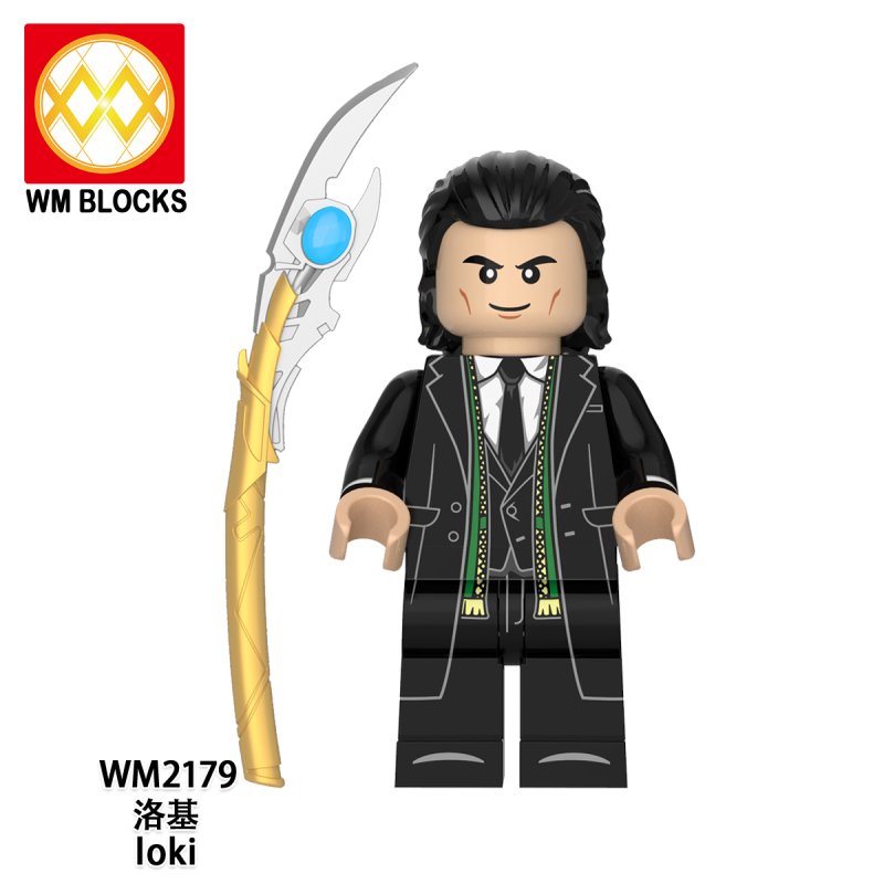 WM6118 Loki with Plastic Cape Super Heroes Action Figures Building Blocks toy for kids