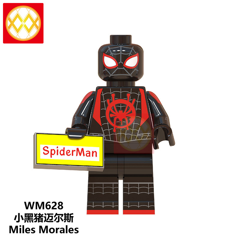 WM6052 Marvel Spider-Man Into The Spider-Verse Web Of Shadows Gwen Spider-Ham Noir Prowler Building Blocks Children Gift Toys