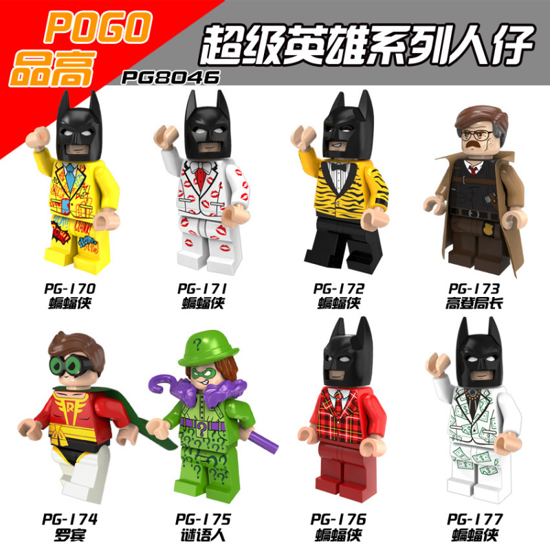 PG8046 DC Movie Super Hero Batman James Gordon Robin Riddler Action Figure Building Blocks Kids Toys
