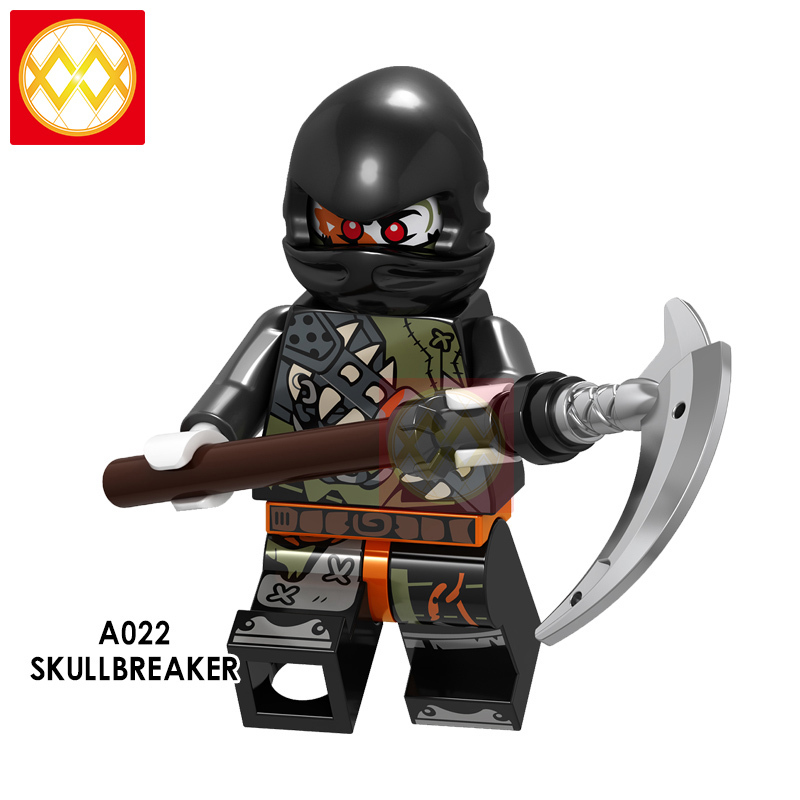 A017-024 SKYLOR JAY JET JACK KAI ZANE SKULLBREAKER MUZZLE COLE Building Blocks Kids Toys