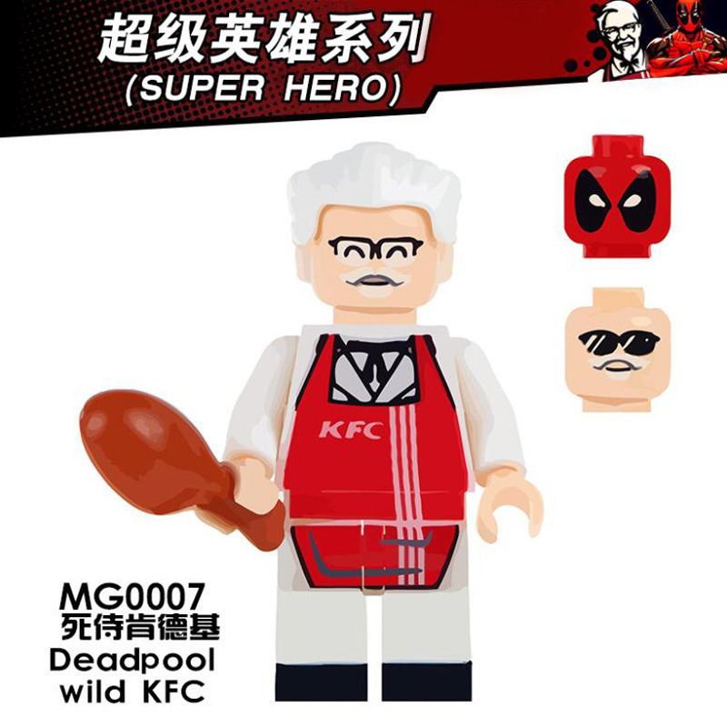 MG9001 Stump Thief Little Devil Biochemical  Cupid Vampire Lester Deadpool KFC Wayfarer Action Figure Compatible Building Block Toys For Kids