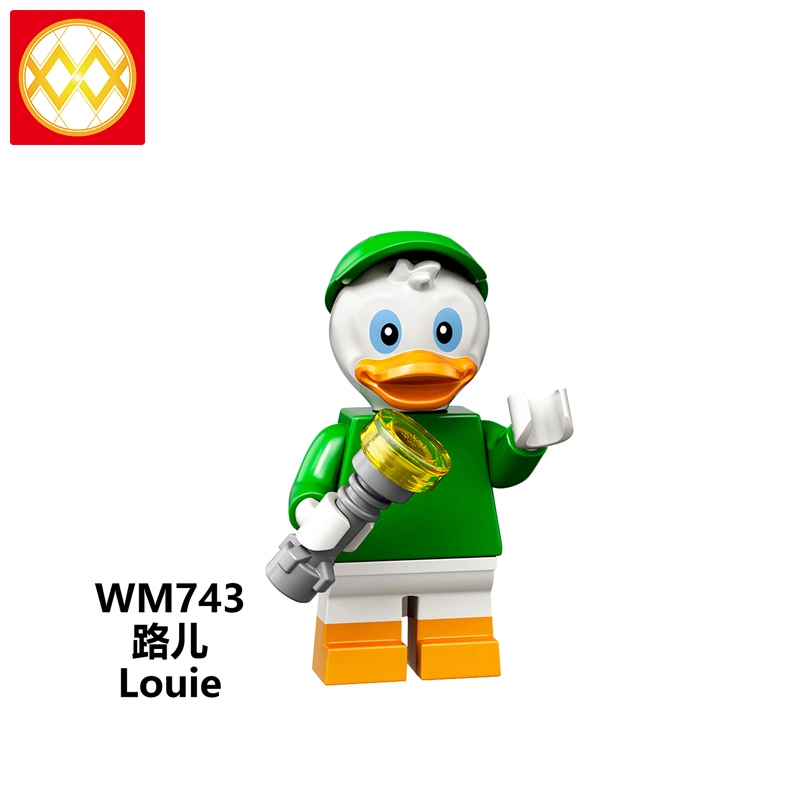 WM6066 Cartoon Movie Series Louie Dewey Mickey Minnie Huey McDuck Daisy Little Fairy Building Blocks Gift Toys For Kids