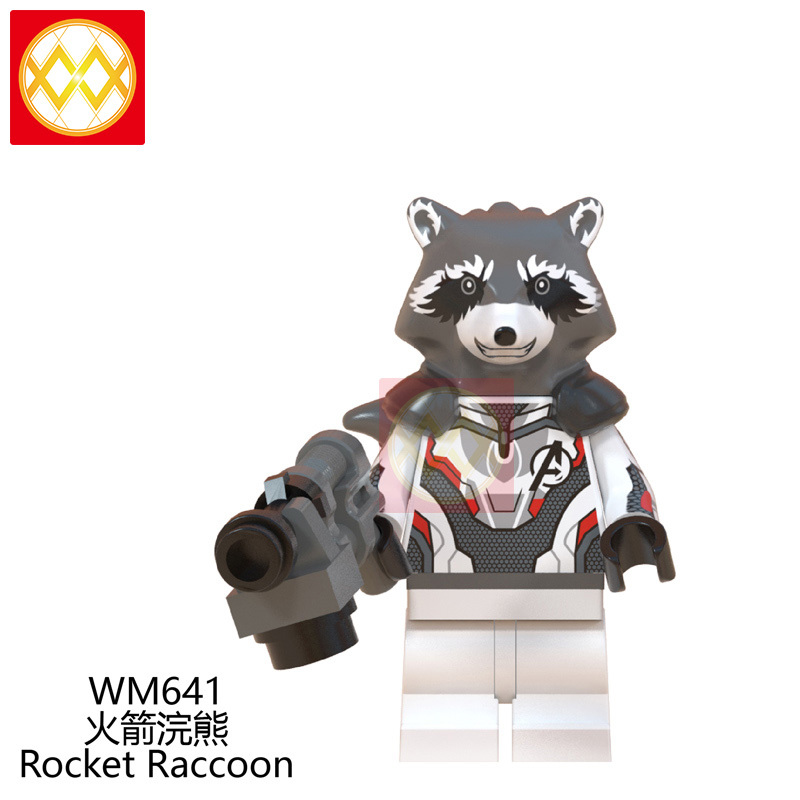 WM6054 Endgame Infinity War Hawkeye Thor Raccoon War Machine Black Widow Antman Nebula Action Figures Building Blocks Kids Toys