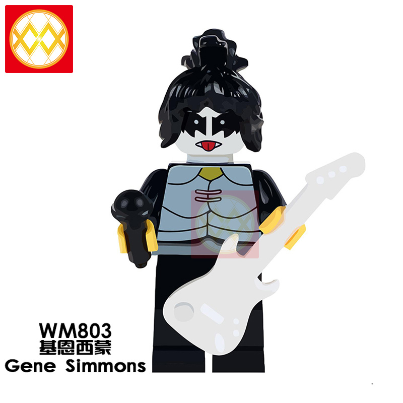 WM6022 Celebrity Tommy Thayer Paul Stanley Keene Simon Eric Higg Compatible Building Block Toys for Kids Educational Toys