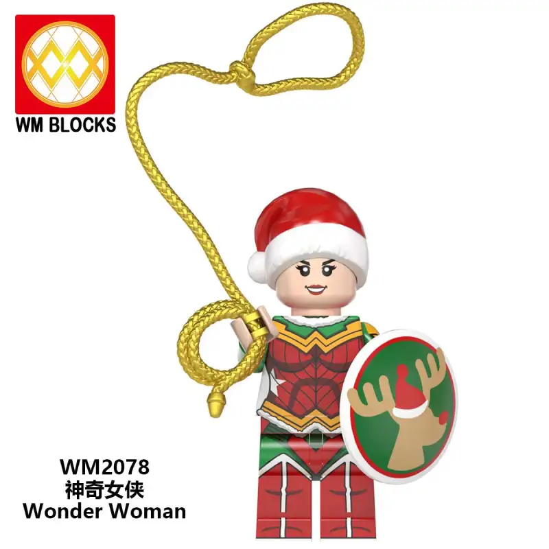 WM6104 Christmas Dead pool Harley Quinn Super man Thanos Wonder Woman Super Heroes Mini Action Figures Building Blocks Kids Toys