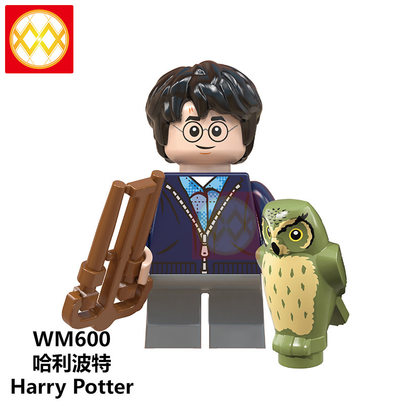 WM6046 Harry Series Potters Moody Trolley Witch Ron Weasley Malfoy Remus John Lupin Susan Bones Action Building Blocks Kids Toy