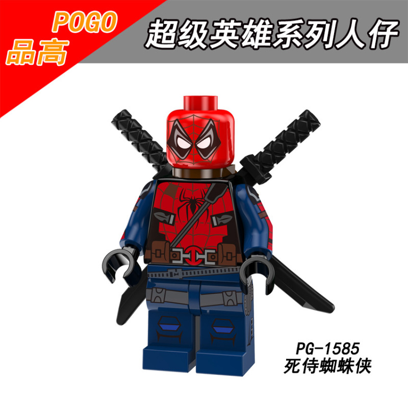 PG8146 Movie Super Hero Batman Punisher Wolverine Anti-Venom Deadpool Spider Man Action Figure Building Blocks Kids Toys
