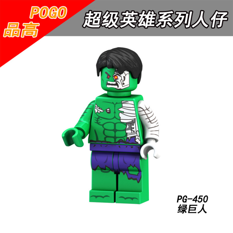 PG8117 Movie Super Hero Hulk Winter Soldier Electrocutioner Supergiant Exodus Moonstone Rogue Luke Cage Action Figure Building Blocks Kids Toys