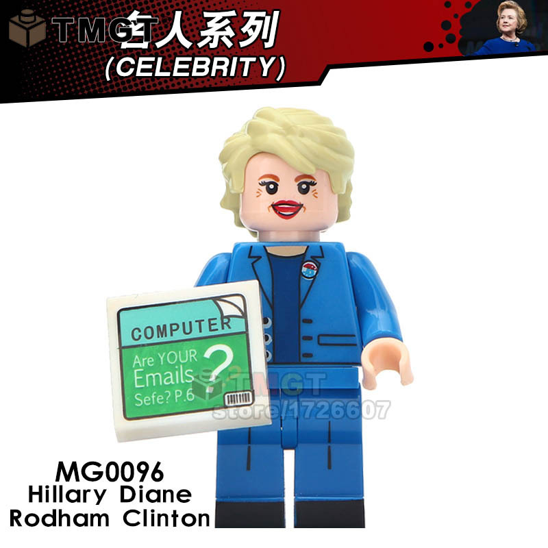 MG0095 Trump Former American President MG0096 Hillary Mini Action Figures Building Blocks Toys