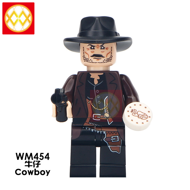 WM6026 Cowboy The Good The Ugly The Sad Old Fashion Movie Characters Action Figures Building Blocks Toys For Children DIY Gifts