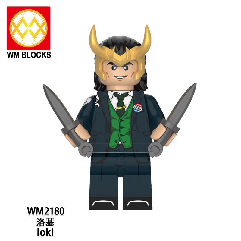 WM6118 Loki with Plastic Cape Super Heroes Action Figures Building Blocks toy for kids