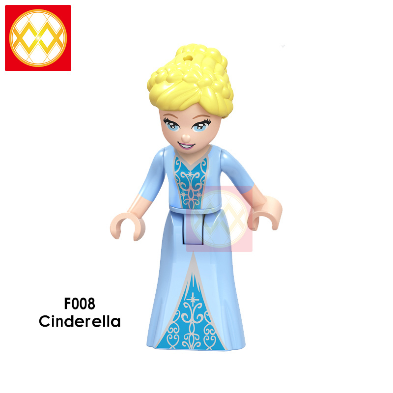 F002-009 Bella Beast Mulla Anna Elsa Cinderella Building Blocks Kids Toys