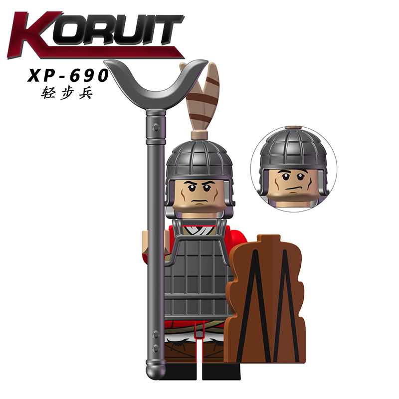 KT1093 medieval ancient army military soldier infantry Building Blocks Kids Toys