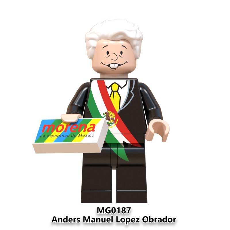 MG0187 Celebrity Anders Manuel Lopez Obrador Figure Building Blocks Kids Toys