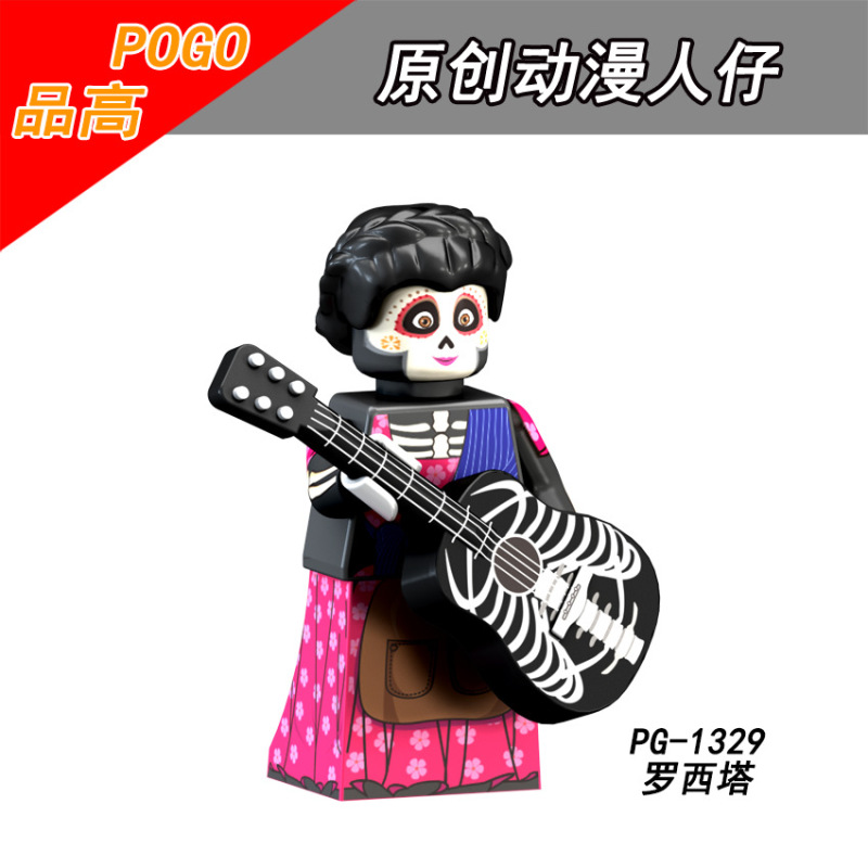 PG8138 Coco Cartoon Movie Rosita Imelda Victoria Oscar Julio Felipe Action Figure Building Blocks Kids Toys