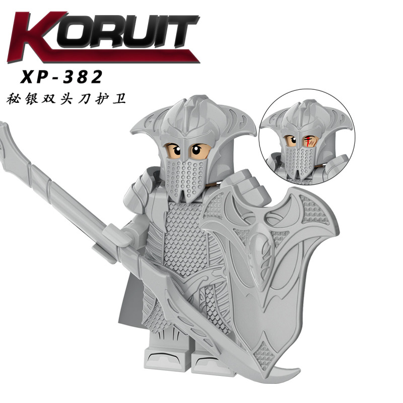 KT1050 Elf Shooter Mithril Double-Headed Knife Guard Elf One-Handed Knife Guard Elf Pike Warrior Elf Archer Elf Dual Blade Guard Building Blocks Kids