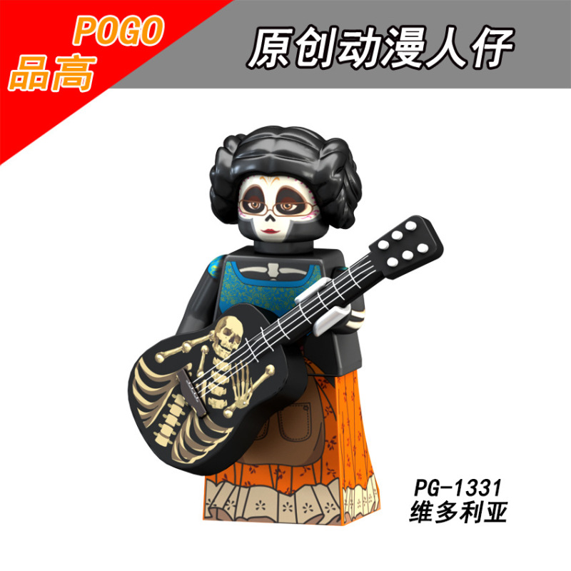 PG8138 Coco Cartoon Movie Rosita Imelda Victoria Oscar Julio Felipe Action Figure Building Blocks Kids Toys