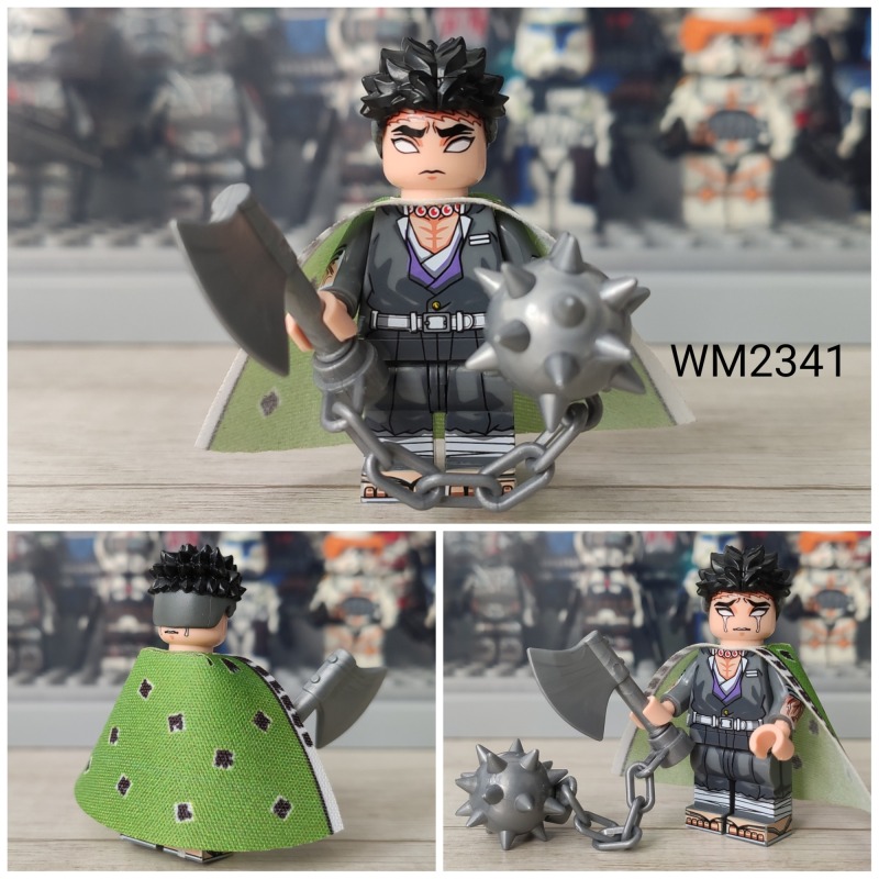 New WM2344-A WM6137 Kamado Tanjirou Demon Slayer sun blade Swordsman series of columns building blocks Figures Toy 2022 Hot Sale