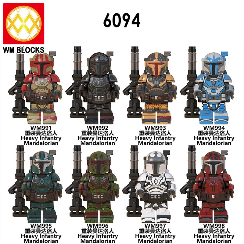 WM6094 New Star Heavy Infantry Mandalorian Paz Vizla Wars Baby Yoda Mini Action Figures Building Blocks Gift Toys For Children