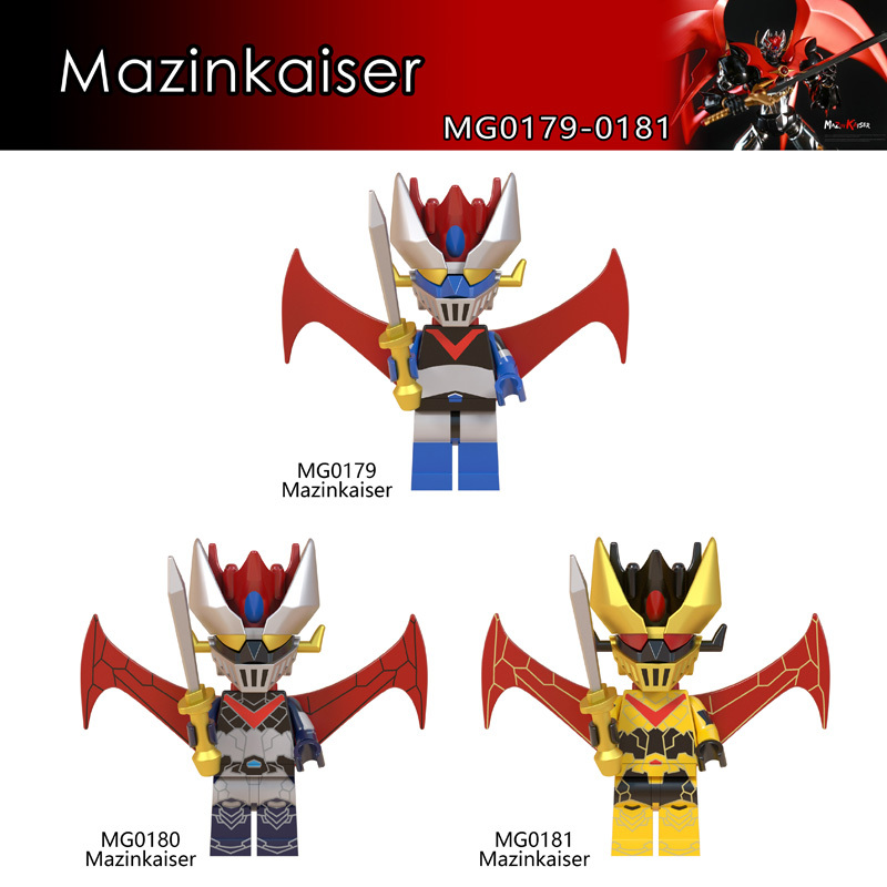 MG0179 MG0180 MG0181 Mazinger Z Mechander Robot Voltes V Leader Daimos Com-Battler V Mazinkaiser Beast King Mini Building Block figures Toys