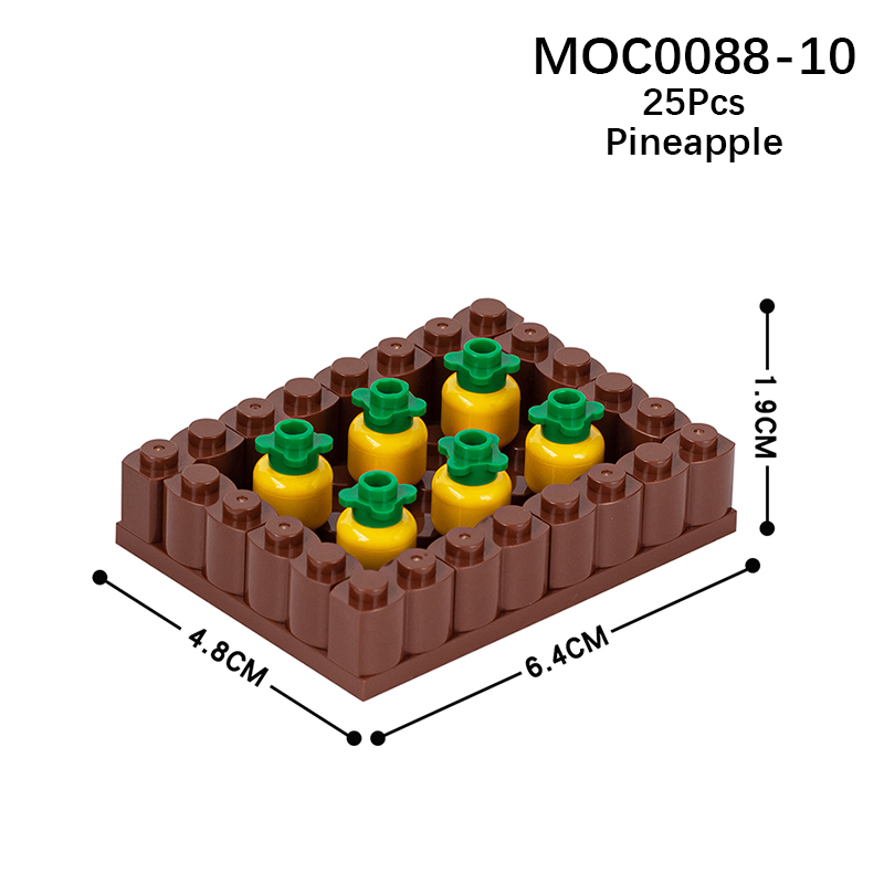 MOC0088 City Series Decoration Flowers Fruit and Vegetable Fields Building Blocks Bricks Kids Toys for Child