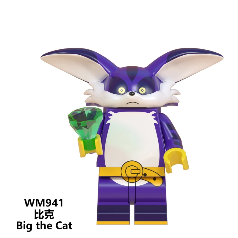 WM6087 New Sonic Cartoon Ray Cream the Rabbit Tikal Dr. Eggman Mini Action Model Building Block Figures Gift For Children Toys