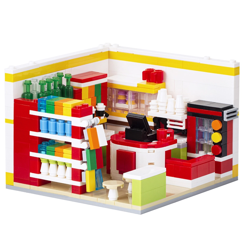 MOC4048 City Series Convenience StoreBuilding Blocks Bricks Kids Toys for Children Gift MOC Parts