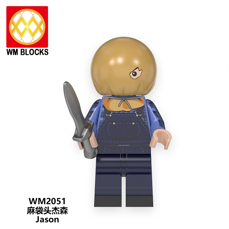 WM6101 Halloween Horror Mini Action Figures Chainsaw Killer Sam Jason Elvira Pyramid Head Building Blocks Gift Toys For Children