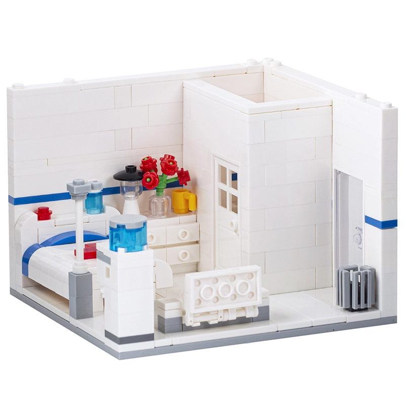 MOC4049 City Series Hospital Ward Building Blocks Bricks Kids Toys for Children Gift MOC Parts