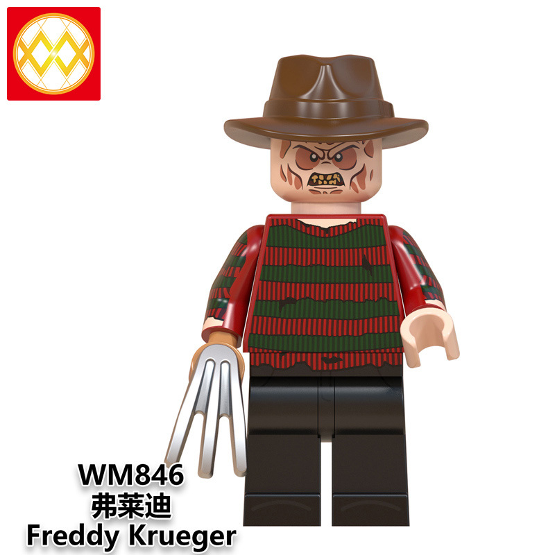 WM6075 Horror Halloween Series MichaelMyers Billy Eric Jason Freddy Child's Play Beetkejuice Building Blocks Children Gift Toys